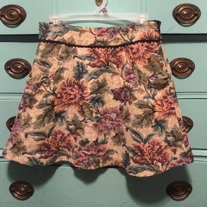 Free People Flowery Skirt